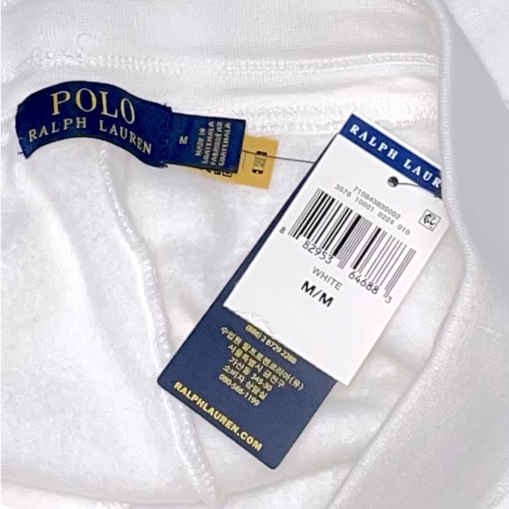 New Medium Polo Ralph Lauren Polo Bear White Shorts - Picture 6 of 6